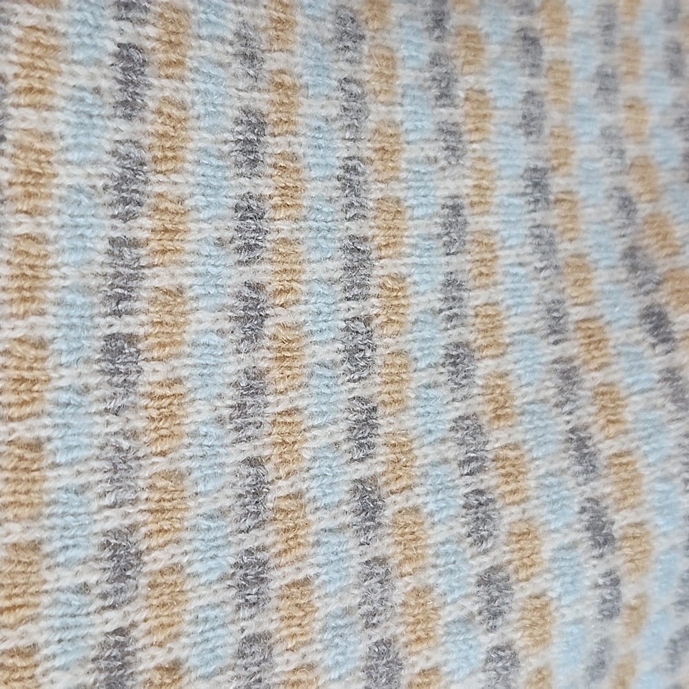 Juicy Couture 100% Cashmere Sweater Vest Ribbed Cream,Blue, Tan Knit Sleeveless - Picture 7 of 10